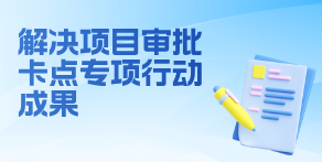 解决项目审批卡点专项行动成果