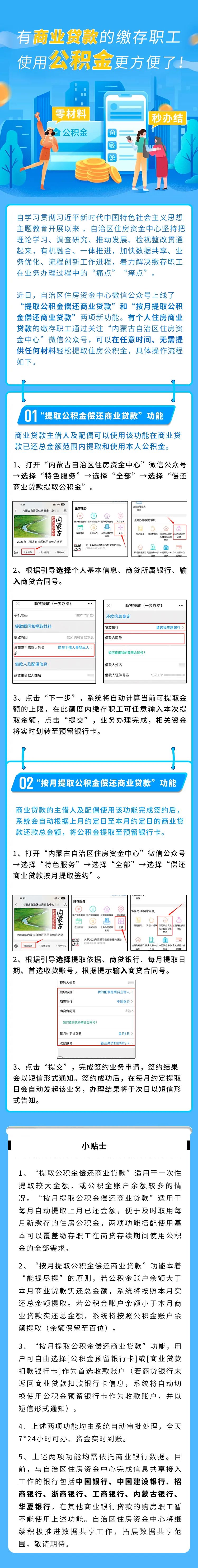 有商业贷款的缴存职工使用公积金更方便了！相关图片